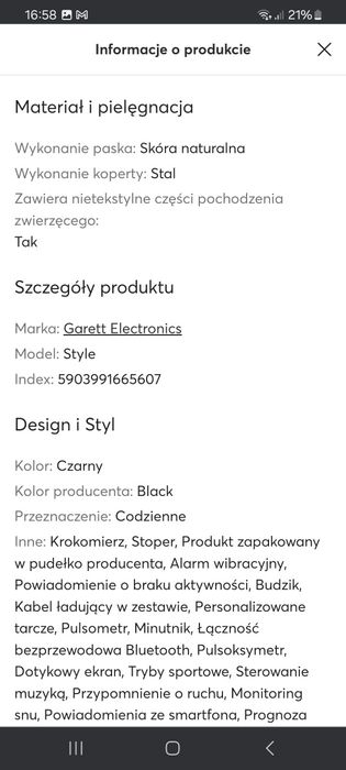 Smartwatch Garett Men Style