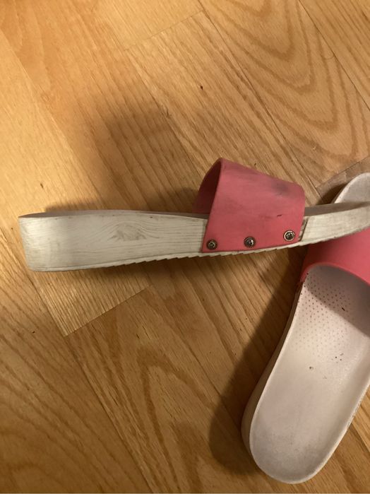 Klapki gumowe kolor rozowy