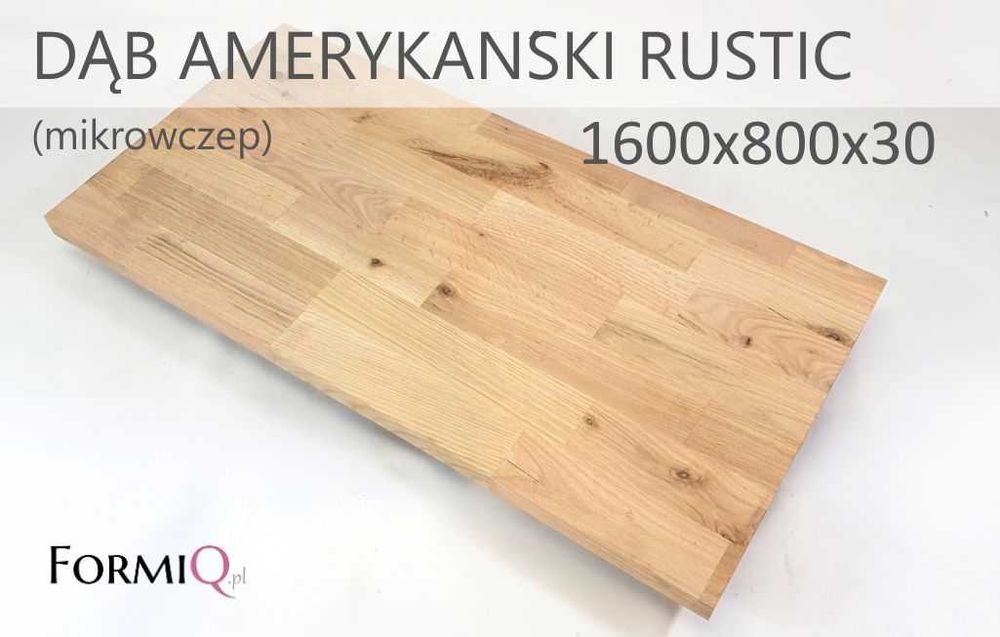 Blat do biurka drewno dąb amerykański rustic 1600x800x30 od ręki