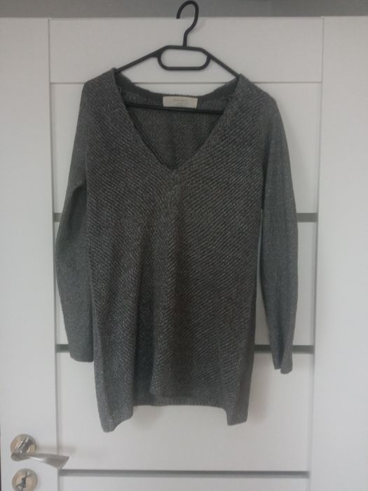 Sweter szary błyszczący M Zara