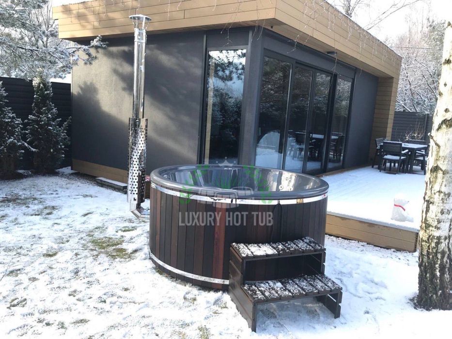 Купель з джакузі. Чан на дровах. СПА чан. ОФУРО. Баня. Виробник