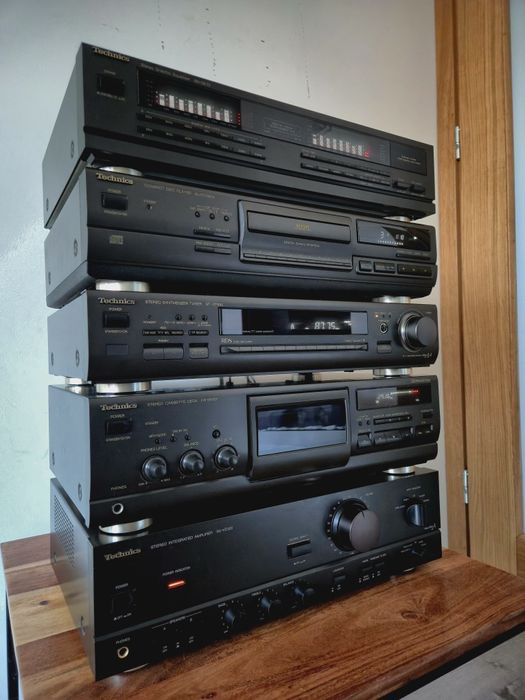 Wieża Technics Hi-Fi komplet 5 elementów oryginalne pudełka | vintage