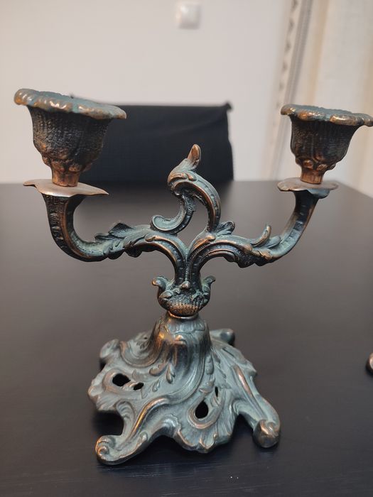 Conjunto 2 castiçais antigos