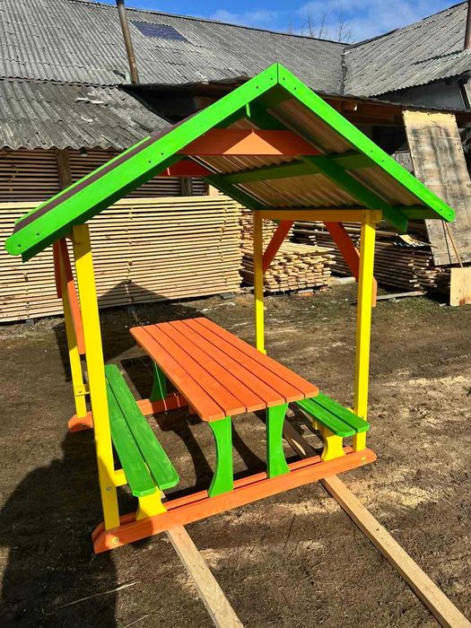 Дитяча Пісочниця з дашком | Пісочниця з кришкою | Альтанка, Будиночок