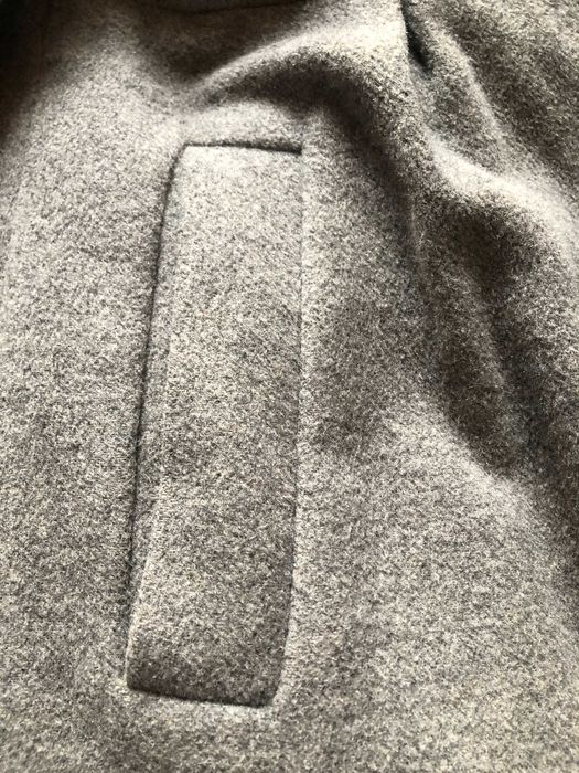 Wełniany, elegancki, szary płaszcz Martex M/L