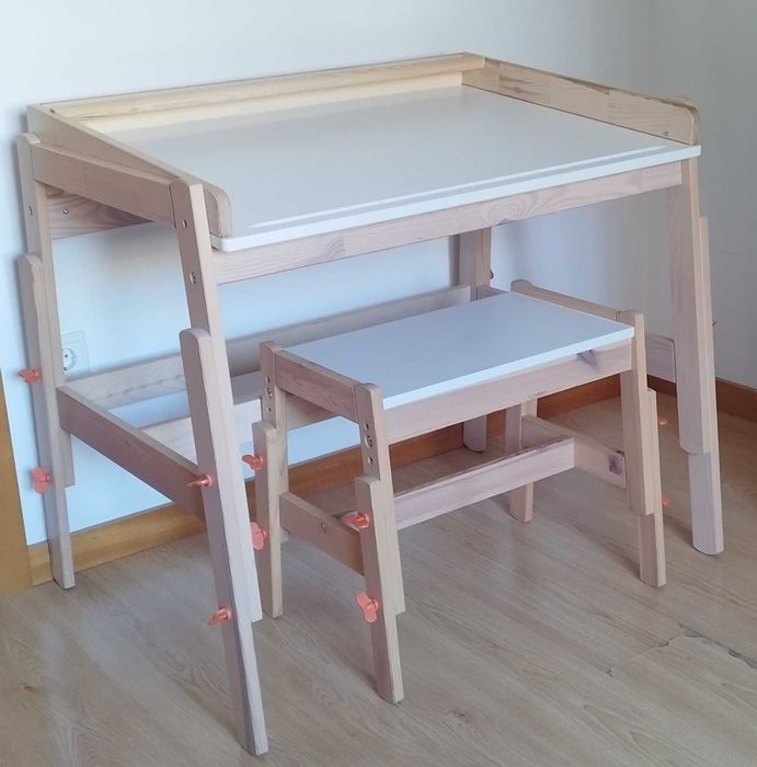 Secretária + Banco IKEA FLISAT reguláveis (bom estado - 100% funcional)