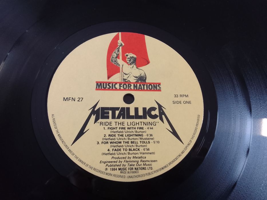 Metallica Ride a lightning disco de vinil lp