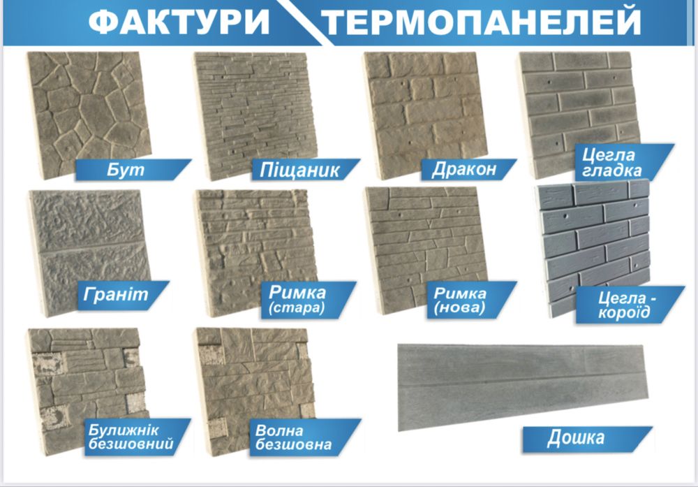 термопанели  на основі цементу с пінопластом