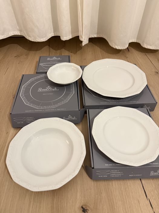 Rosenthal Biała Maria 16- częściowy serwis obiadowo - śniadaniowy