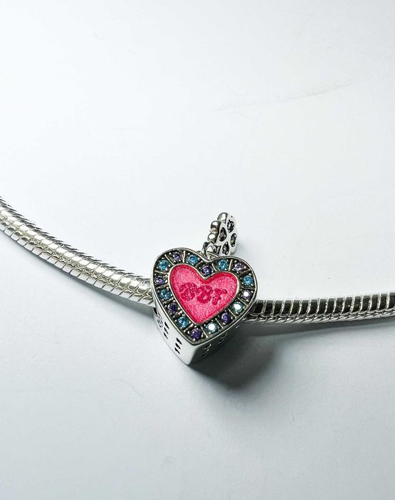 Charms do bransoletek modułowych próba 925 serce