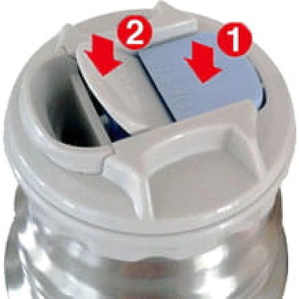 Termos z przyciskiem na nakrętce oraz z kubkiem Thermos 0,35l ciemnoni