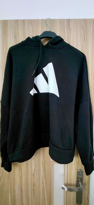 Adidas bluza damska  z kapturem czarna 46-48