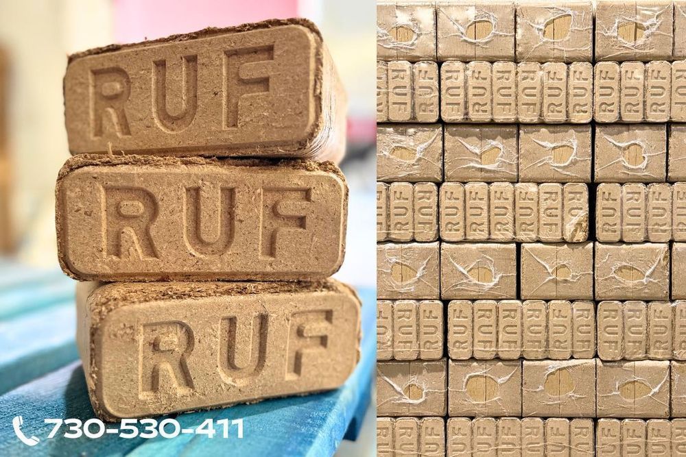 Brykiet drzewny dębowy DREWNOLAND PREMIUM RUF kostka, DOSTAWA GRATIS