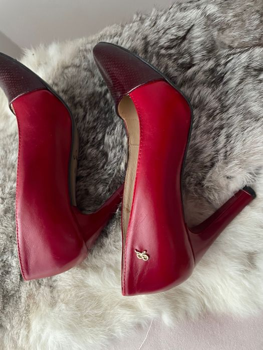 Buty szpilki 36 skóra czerwone Kordel verdi