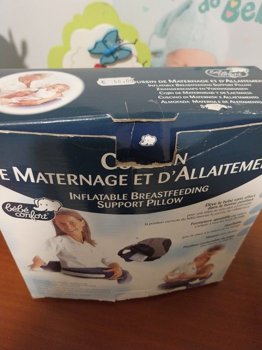 Almofada de amamentação insuflável azul