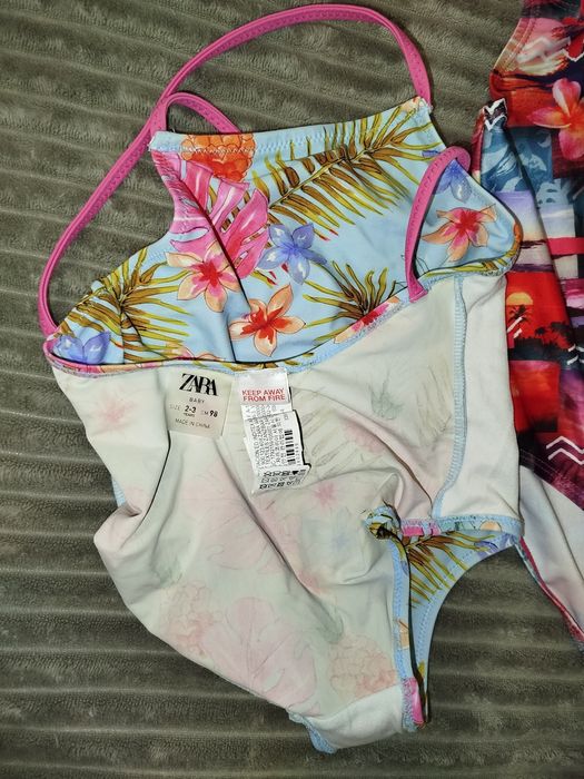 Купальник  Zara 92. 98 + кепка для купання next, Панамка h&m 1 рік.