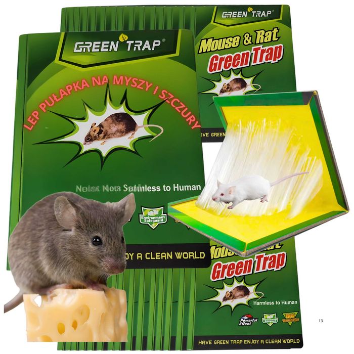 50x Pułapka na myszy i szczury z klejem + aromat palonego orzecha
