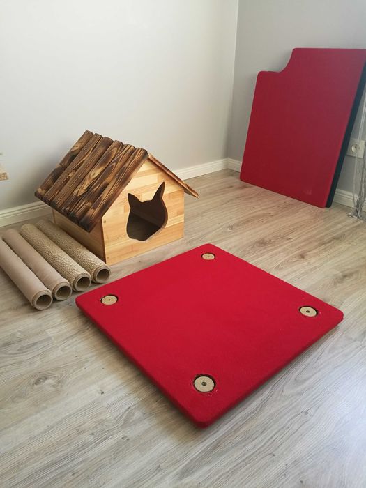 Domek dla kota z drapakiem