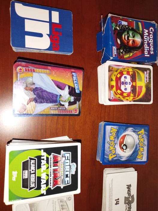 Lotes de vários cromos e cartas, desde 1€ o lote