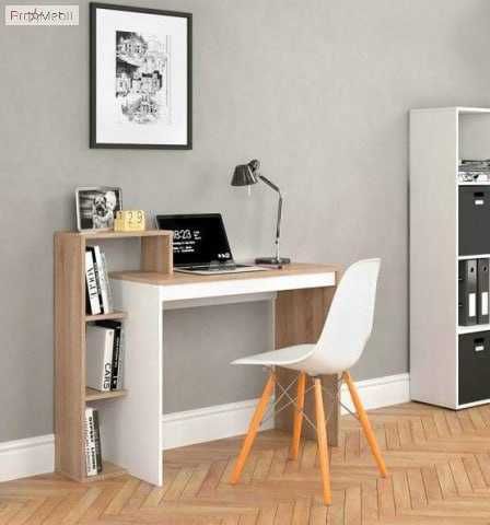 Стіл письмовий, дуб, графіт, темне дерево. 100х90х40