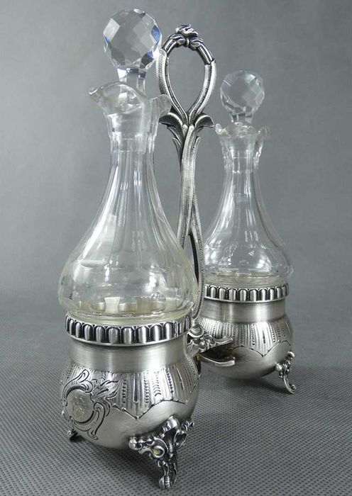 KABARET na przyprawy oliwa ocet karafka BAROK sygnowany