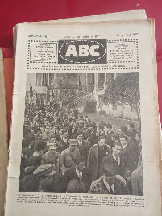 Revista ABC janeiro 1926! Mutilados da Grande Guerra!