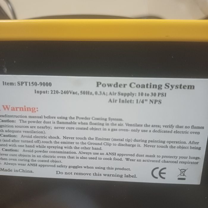 Пристрій для порошкового фарбування