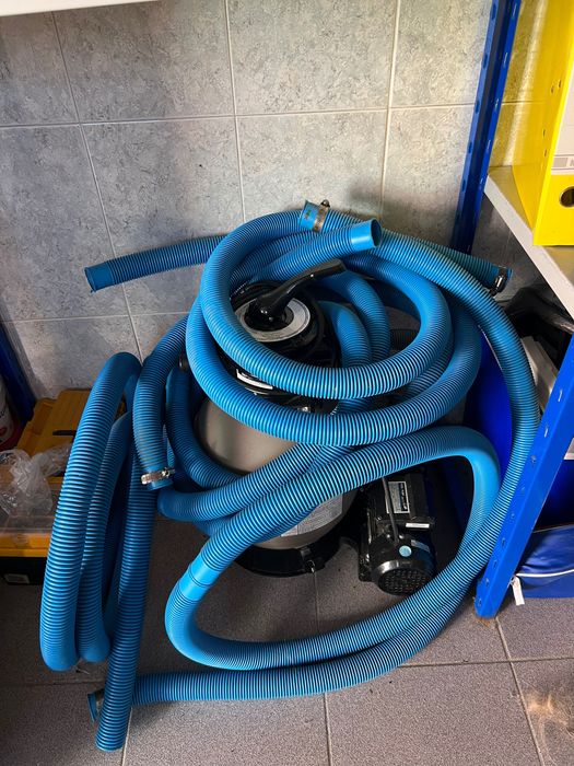 Piscina com filtro de areia