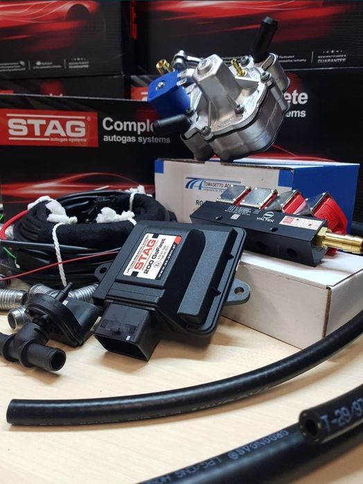 Комплект ГБО 4 покоління. Установка. Стаг, томасетто, валтек, балон