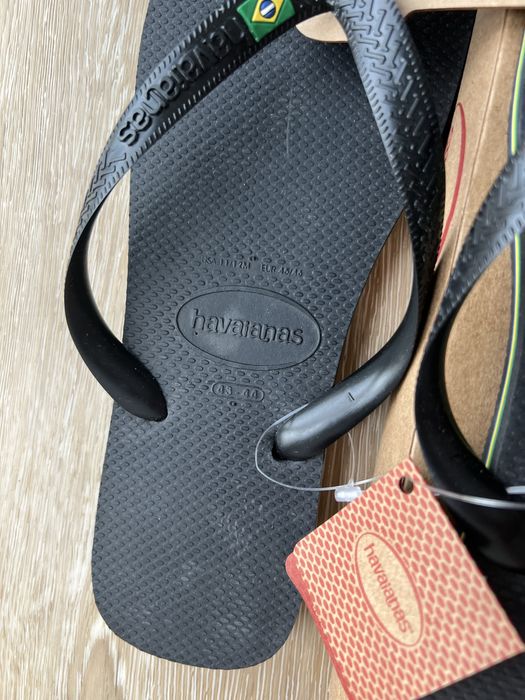 Havaianas pretas bandeira brasil 44/45