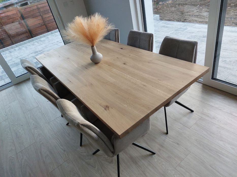 Stoł dębowy , pająk, krzyżak. Loft , nowoczesny