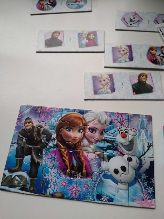 Clementoni zestaw kraina lodu mini puzzle układanka domino