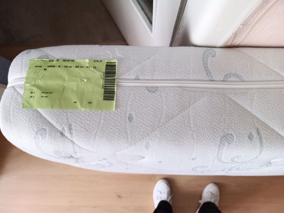Łóżko+Materac sembella H3,wysokość 19 cm , długość 200cm, szerokość -120cm, materac sprężynowy.