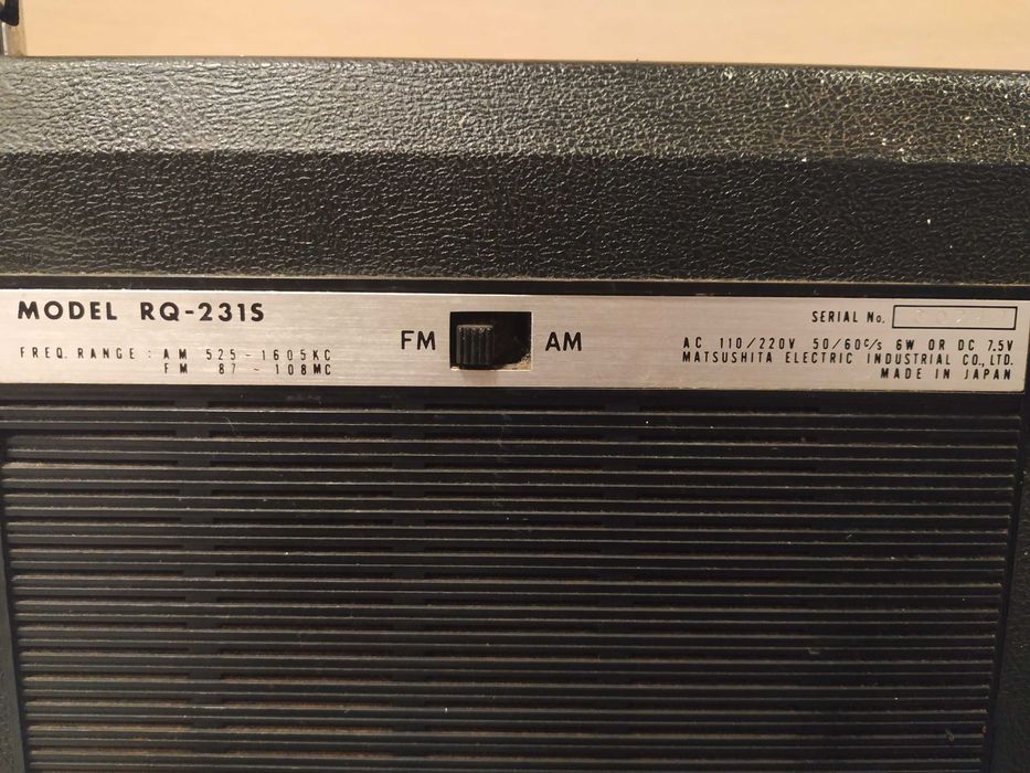 *VINTAGE* Rádio National AM/FM rq-231S, de 1967