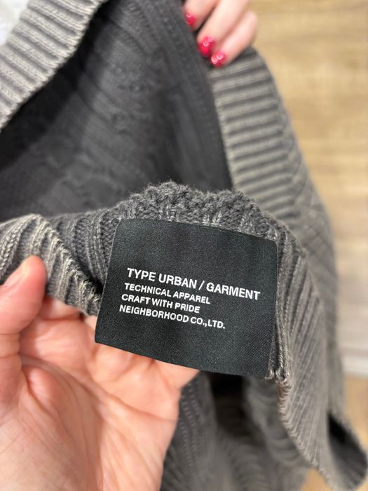 NEIGHBORHOOD sweter bawełniany męski kolor szary