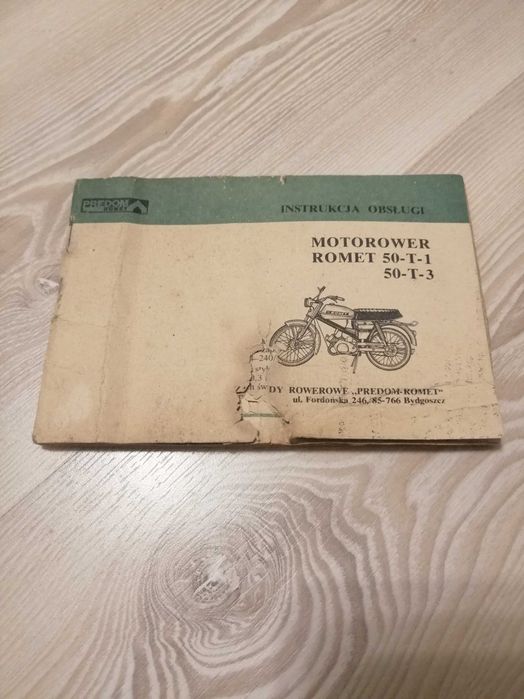 Instrukcja Romet 50-T-1 oraz 50-T-3 oryginalna inw
