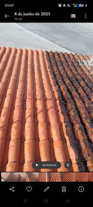 Limpeza e impermeabilização de telhados