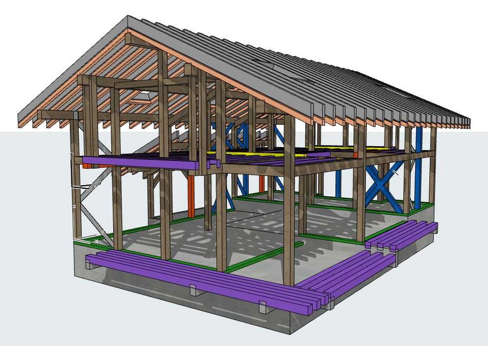 Каркас дерев'яний для Будинку. Проектування