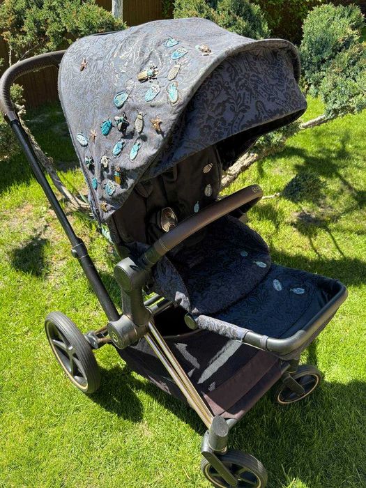 Коляска Cybex Priam 2 в 1 Jewels of Nature шасі Rosegold