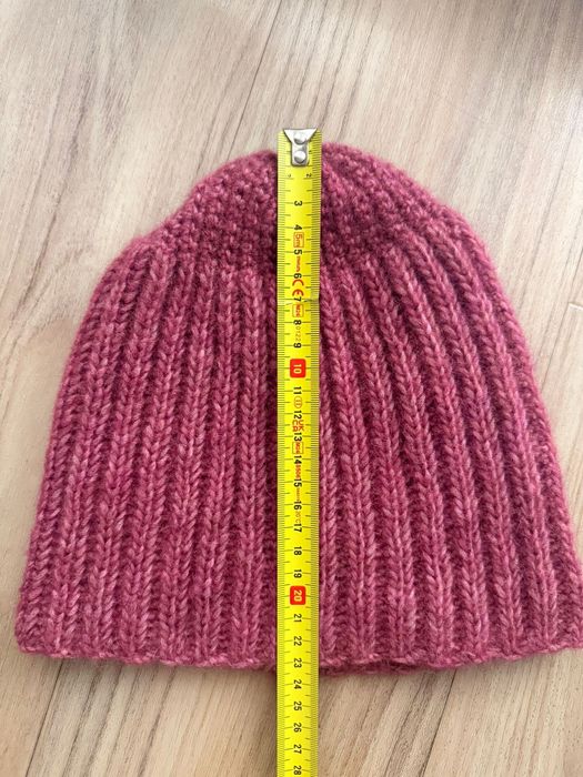 Ręcznie robiona czapka z wełny merynos i alpaka (Handmade)