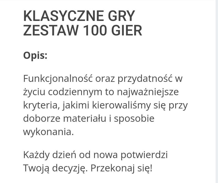 Zestaw 100 gier ambasador