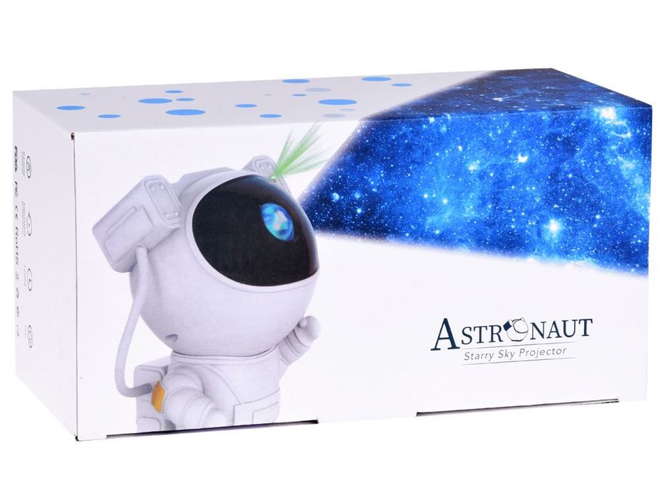 Projektor gwiazd w kształcie astronauty/lampka nocna.