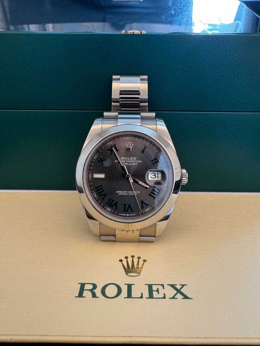 Rolex Data Just 41mm Wimbledon, como novo: Caixa, manual, garantia ...