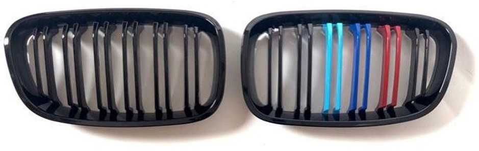 Grelhas preto piano dupla barra para BMW série 1 F20/F21 2010/2019