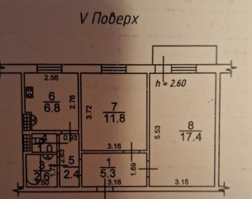 Продам 2 ком. квартира в доме с газом Королева Вильямса Южный рынок Таирова