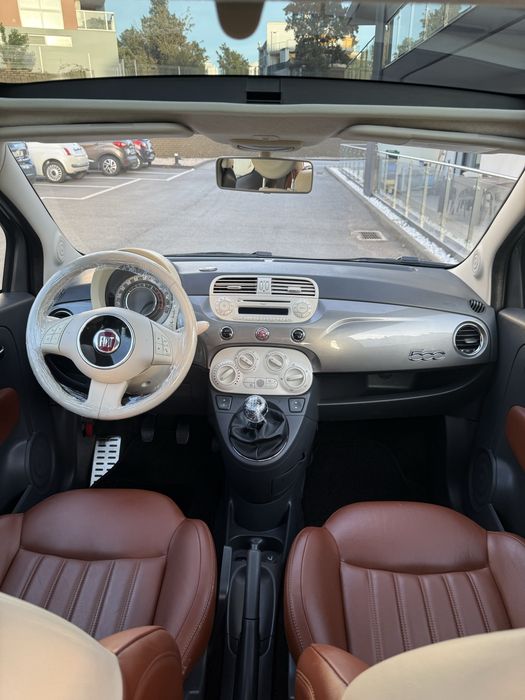 2014 • Turbo 0.9 • Fiat 500 • 1 Dono • 85 cv • Bancos em Pele • Teto