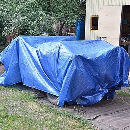 Nowa Plandeka plandeki pe niebieska wzmacniana 4x6 m