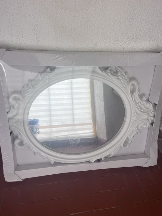 Espelho imitacao madeira