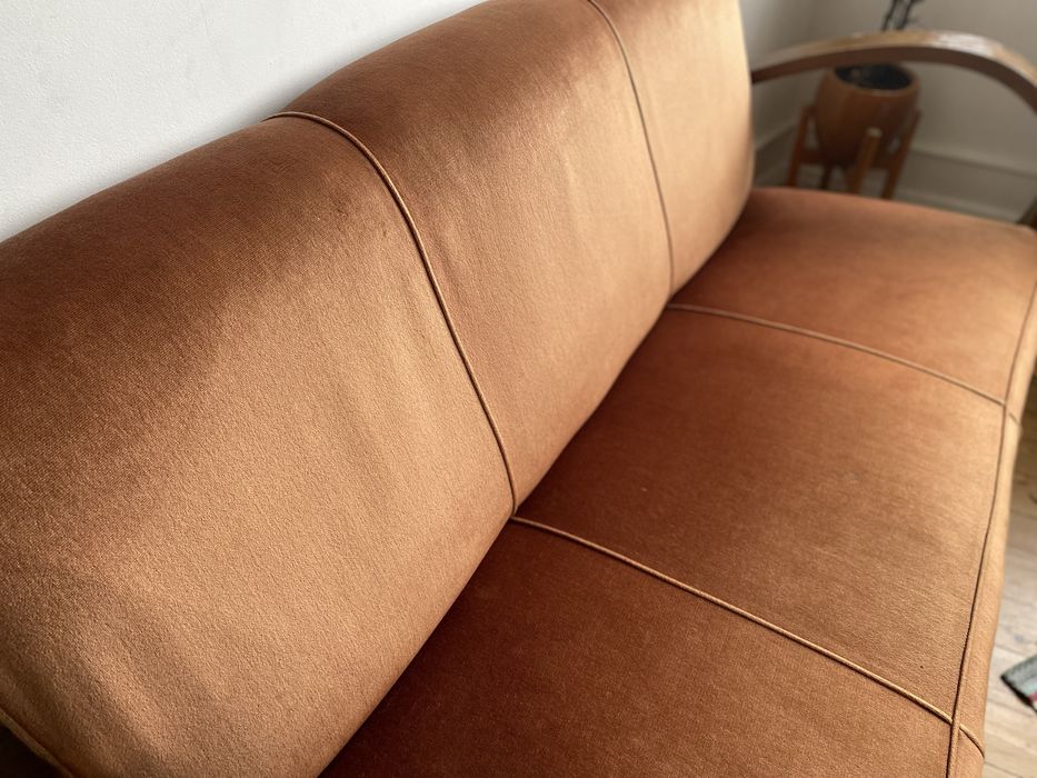 Sofá art deco veludo vintage antigo