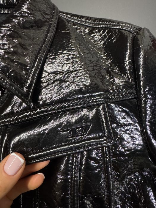 Жіноча шкіряна курточка Diesel off white heron preston Ace Gots label